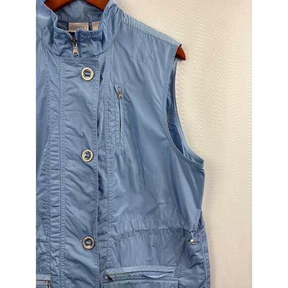 Women’s Zenergy by Chico’s 2XL Light Blue Sleeveless Winter Vest - Picture 2 of 4